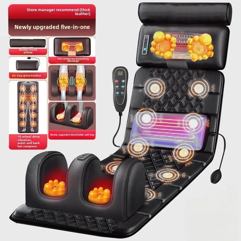 Electric Full Body Massage Mattress with Heating and Hand Control