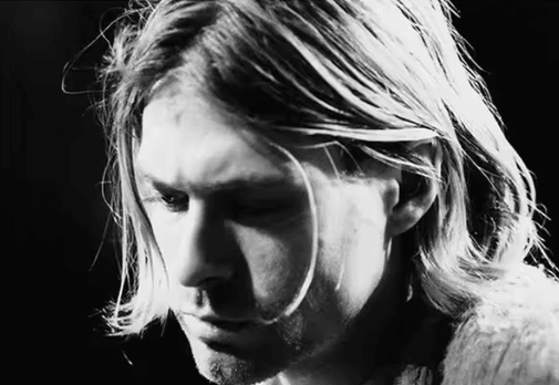 Kurt Cobain Black & White Poster Retro Rock Music Wall Art Canvas Print