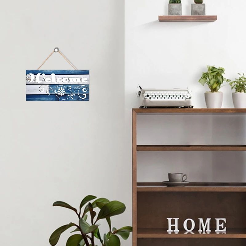 Rustic Wooden Welcome Wall Hanging Sign
