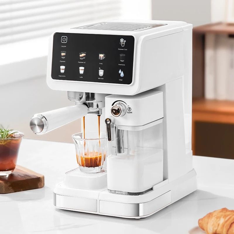 Italian Automatic Espresso Machine with Milk Frother High Pressure Coffee Maker