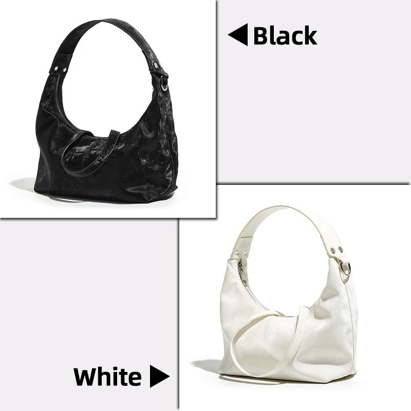 Neo-Chinese Style Jiaozi Bao Satin Underarm Handbag