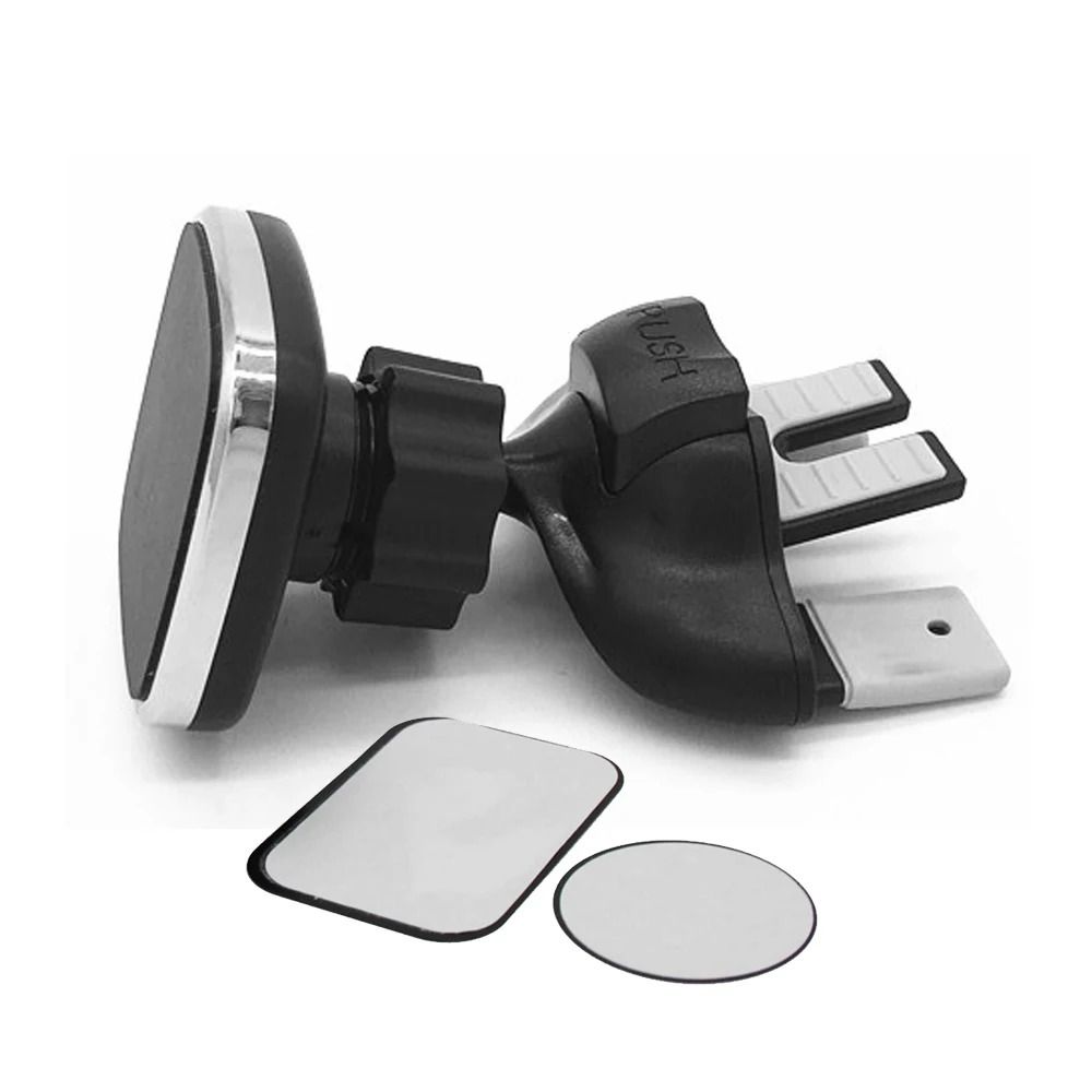 Dual-Mount Magnetic Car Holder – Universal CD Slot and Air Vent Stand