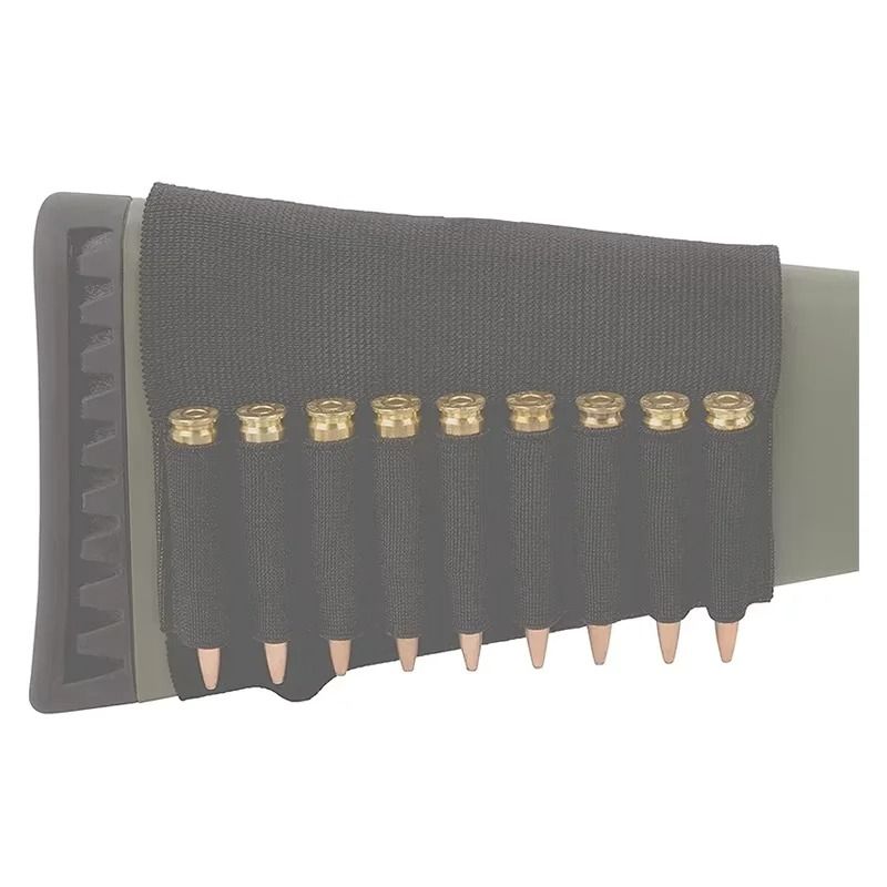 9 Hole Elastic Rifle Ammo Holder Buttstock Cartridge Sleeve