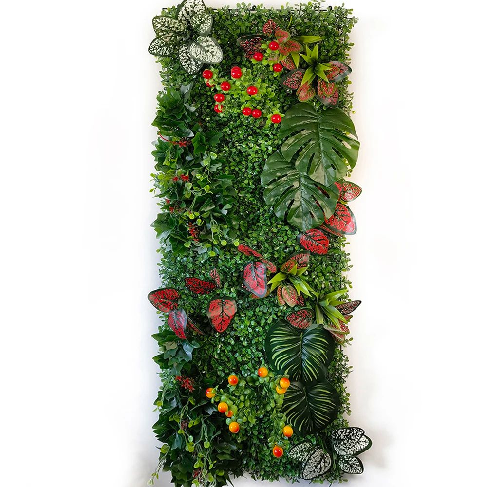 Artificial Plant Wall Panel – Lush Greenery Wall Decor for Indoor Vertical Garden & Event Backdrops