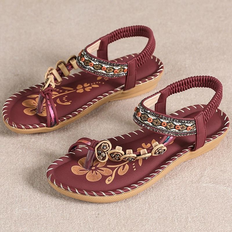 Women Soft Bottom Low Heel Flat Sandals Casual Summer Beach Footwear