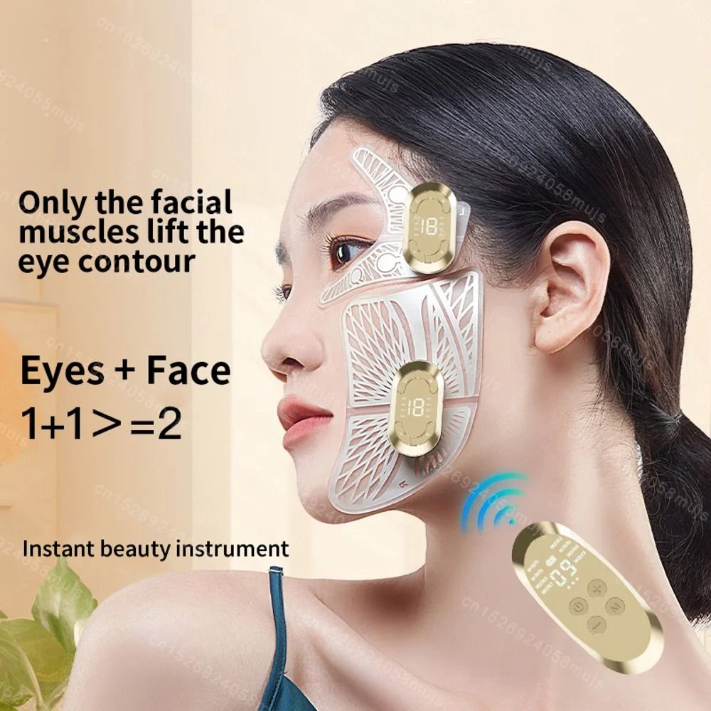 EMS Facial Eye Massager Dual Head Electric Skin Tightener