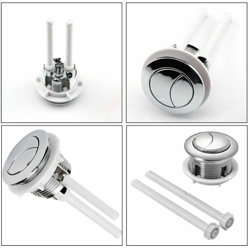 Adjustable Flush Switch Part Seat, Toilet Cistern Button Replacement for Squat Drain