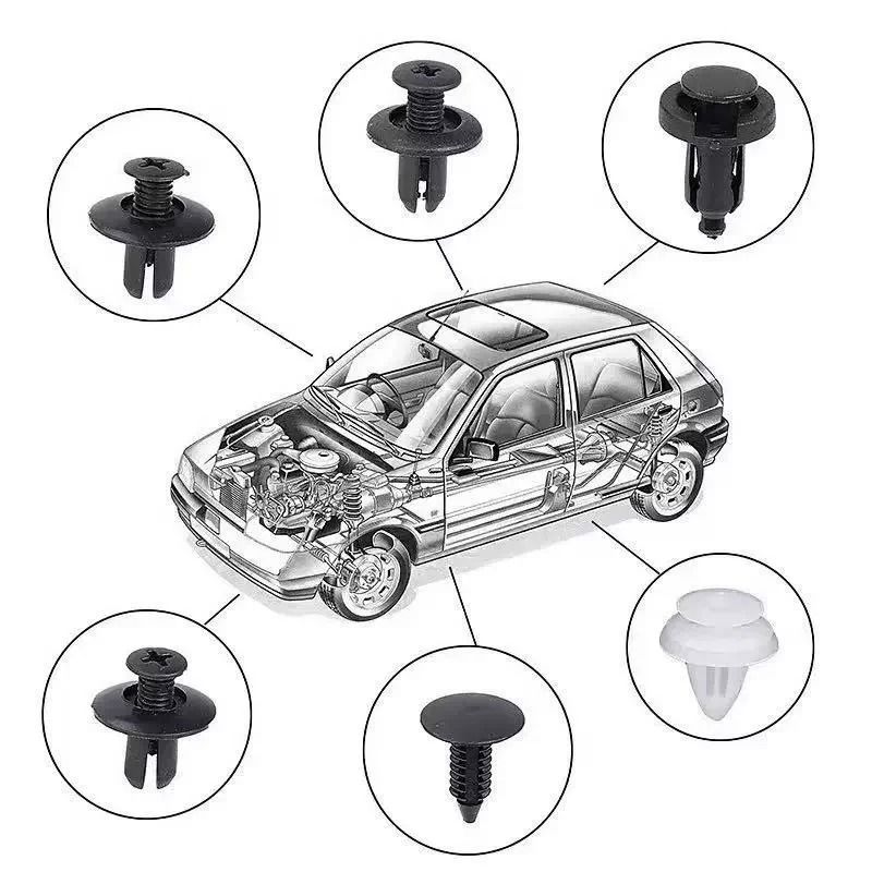 Universal Car Body Push Retainer Pin and Trim Fastener Kit with Tools