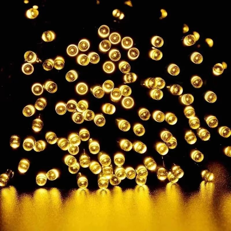 Solar String Lights Outdoor 8 Mode Twinkle Fairy Lights with Waterproof Solar Power
