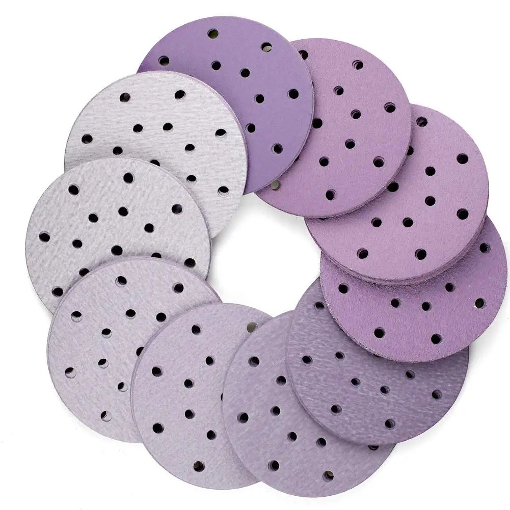 Festool-Compatible 150mm 17-Hole Hook and Loop Wet Dry Sanding Discs (60–2000 Grit)