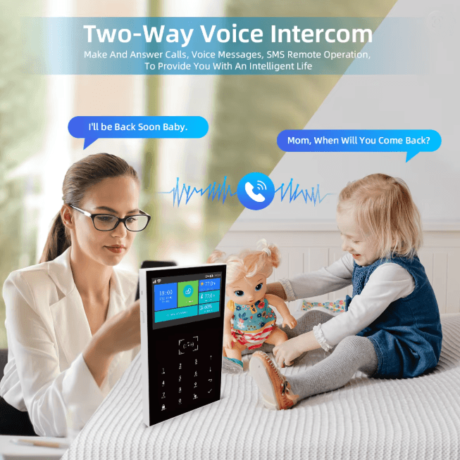 PG109 Smart Home Security Alarm System WIFI GSM with Touch Screen and App Control