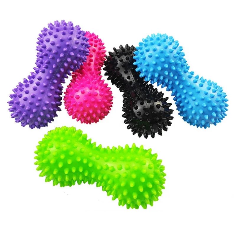 Colorful PVC Spiky Peanut Massage Ball, Foot Muscle Massager, Stress Relief Sensory Ball, Muscle Pain Relaxation Tool