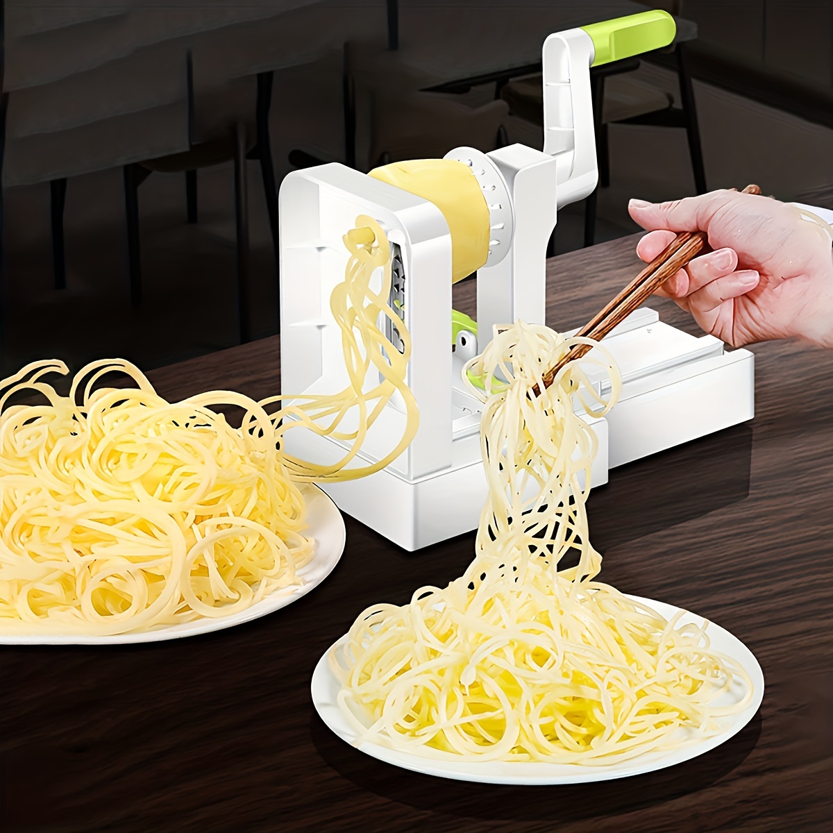 Stainless Steel Vegetable Spiralizer & Potato Noodle Maker Multifunctional Fruit Grater & Salad Slicer