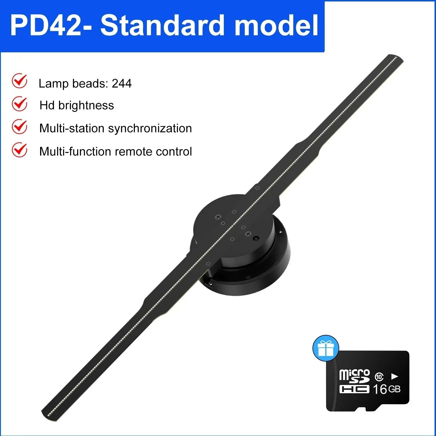 Compact 16.5 in (42cm) 3D Holographic Display Fan