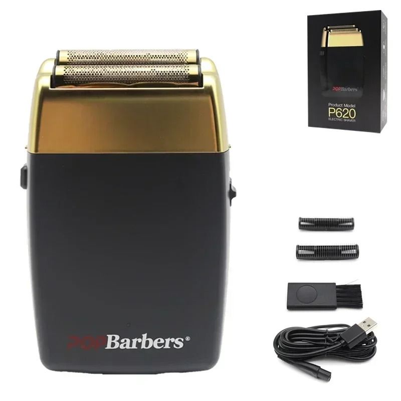 Professional Electric Beard Trimmer Double Foil Shaver with USB Charging