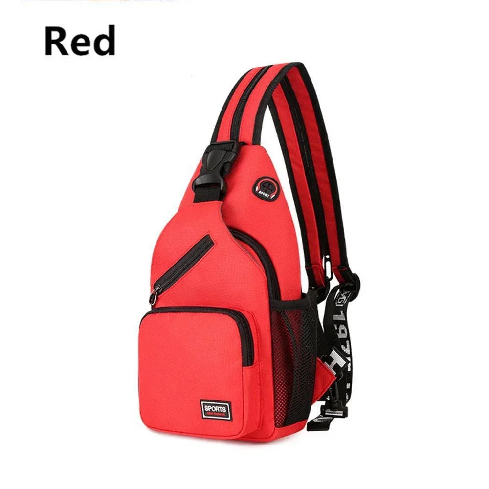 Multi-functional Men's and Women's, KISMIS Messenger Shoulder, Travel Backpack, Chest Bag with Headphone Hole