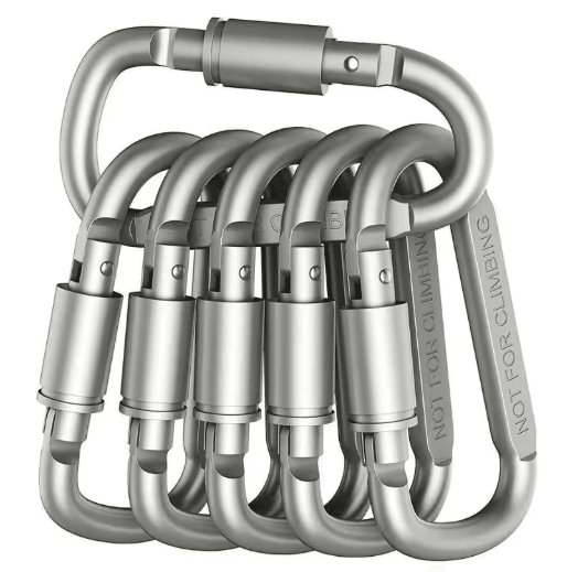 4–6PCS Aluminum Carabiner Keychain Clips Tactical EDC Camping Hooks