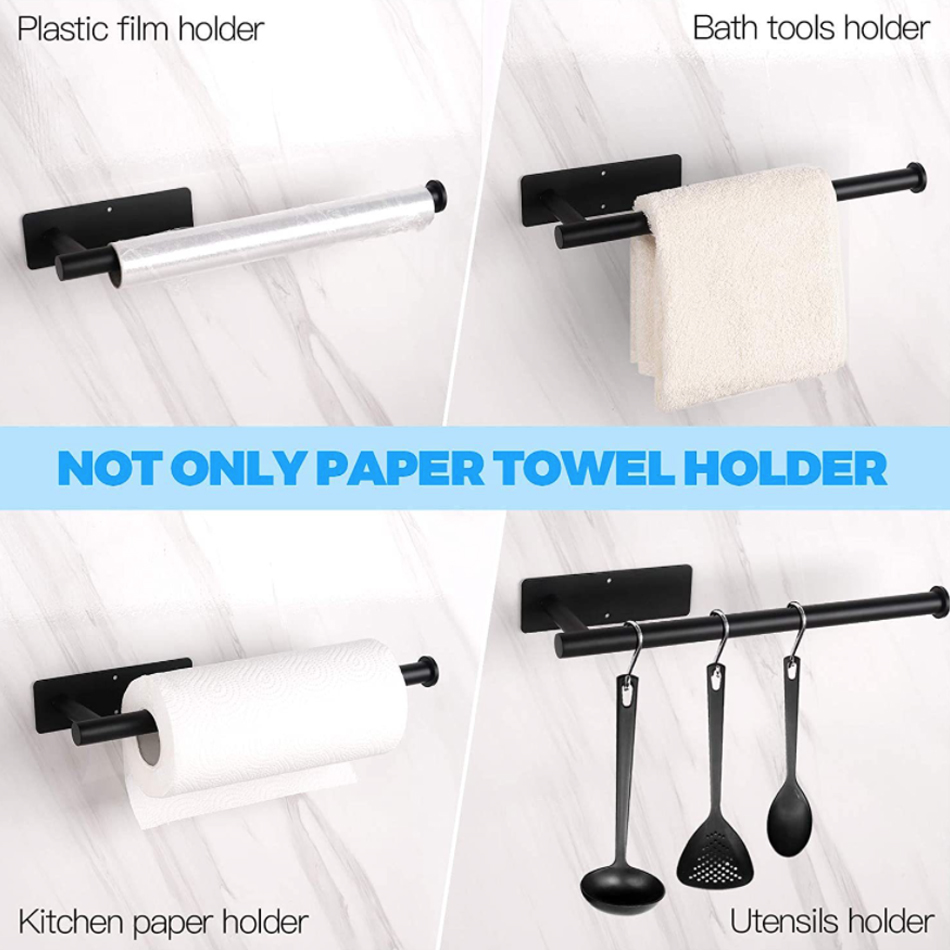 Adhesive Stainless Steel Toilet Paper Holder Wall Mount for Bathroom Kitchen