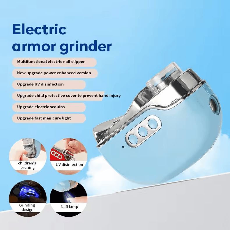 4-in-1 Electric Nail Clipper & UV Dryer Kit – Automatic Trimmer, Grinder & Polisher