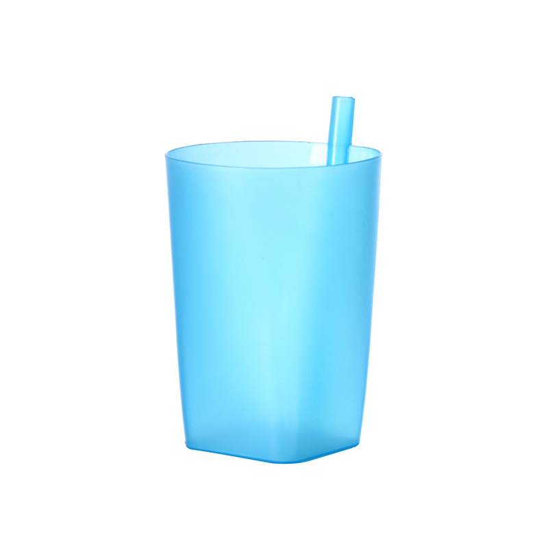 Children Infant Sip Cup, Water Bottle With Built In Straw, Food-Grade Plastic Integrated Straw Cup Kids