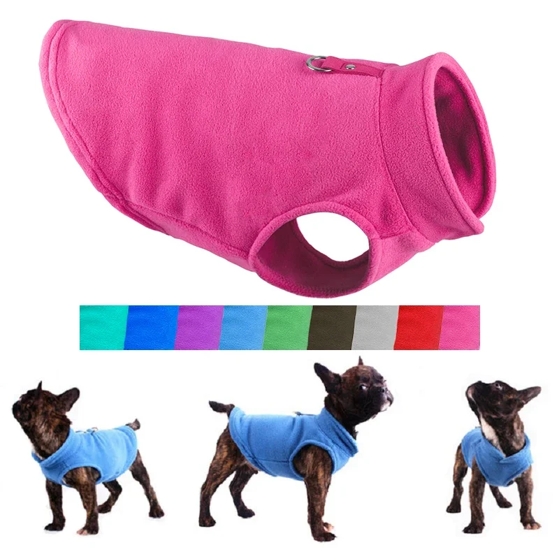 Fleece Winter Pet Clothes for Small Dogs, Cozy T-Shirt for Yorkshire, Chihuahua, French Bulldog, Poodle & Cats