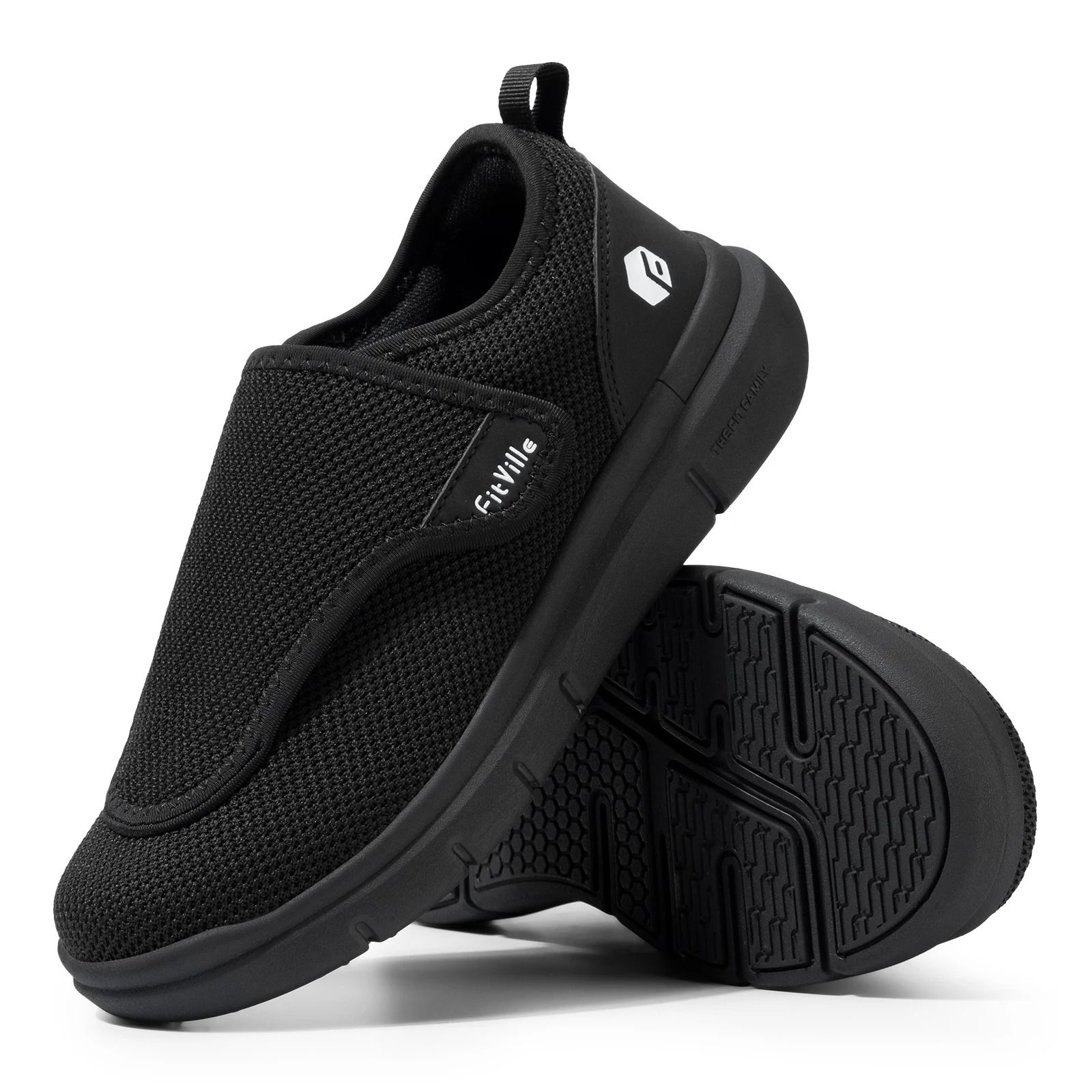 Extra Wide Mens Diabetic Orthopedic Shoes Adjustable Walking Sneakers for Swollen Feet Elderly Foot Pain Relief