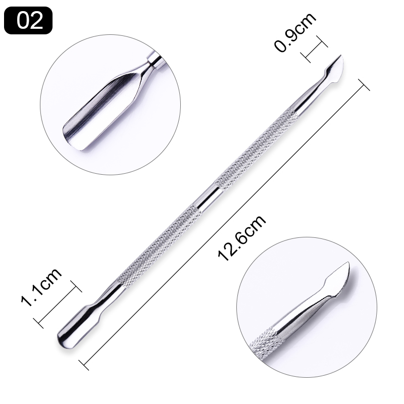 Stainless Steel Cuticle Remover and Cutter, Cuticle Pusher Nail Cleaner, Durable Manicure and Pedicure Tool