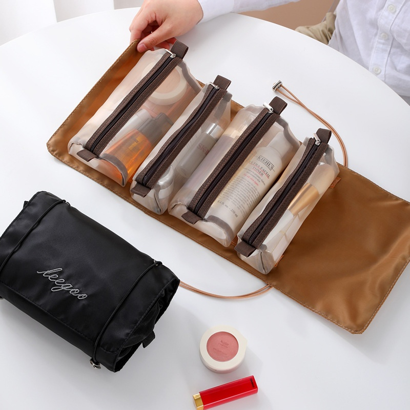 Portable Travel Makeup Organizer Bag Compact Cosmetic Storage for Women