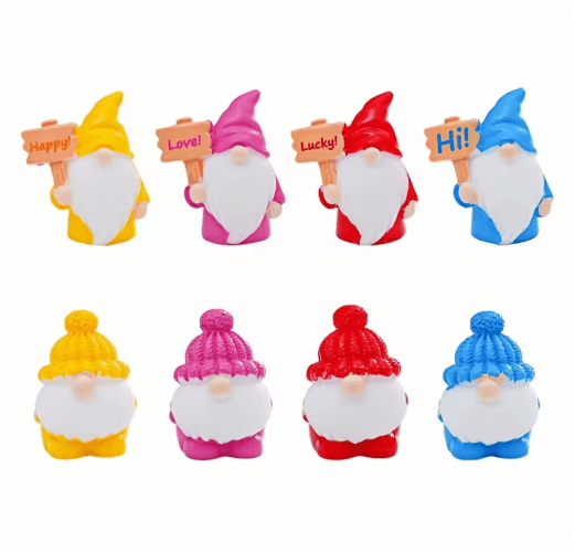 8pcs Mini Garden Gnome Blind Bag Set Cute Dwarf Doll Micro Landscape Ornaments for DIY Decor