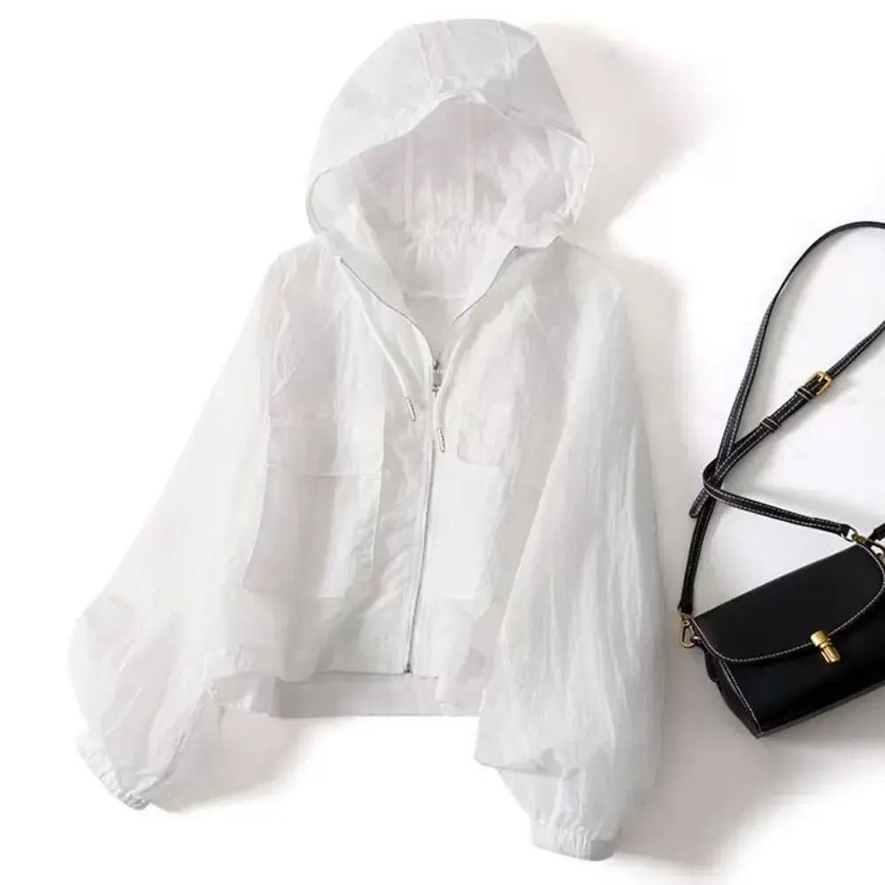 Women Thin Sunscreen Jacket Loose Waterproof Quick Dry Summer Coat