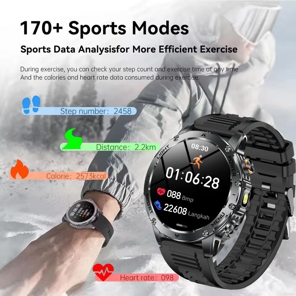 1.7-inch AMOLED Elite Smartwatch | 1000mAh Power Reserve & GPS | Executive NFC Bluetooth Call Fitness System