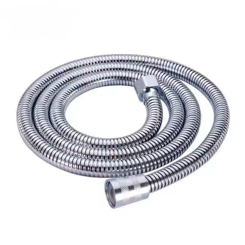 Flexible Stainless Steel Shower Hose – 1.5 m / 2 m (Black / Silver) Bathroom Extension Pipe