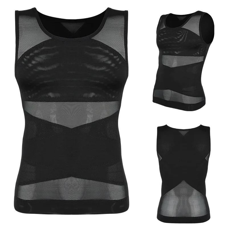 Mens Compression Slimming Body Shaper Vest