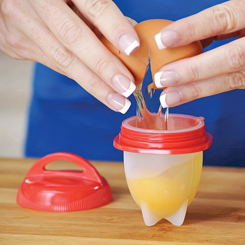Non-Stick Silicone Egg Poachers, Heat-Resistant Cooking Cups for Easy Shell-Free Breakfast Prep