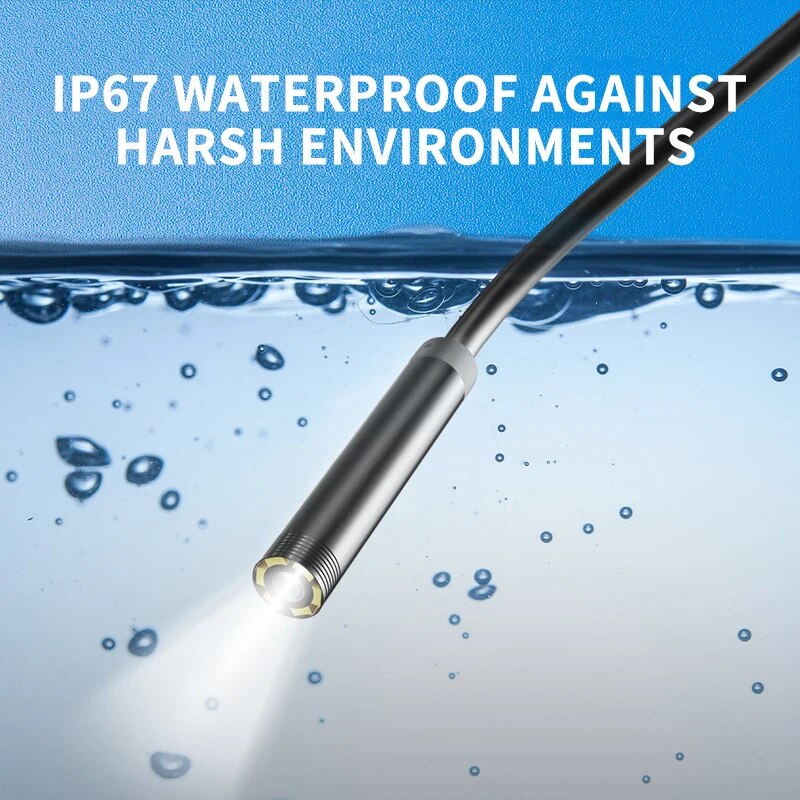 Waterproof Endoscope Camera with Adjustable LED for Phone & PC