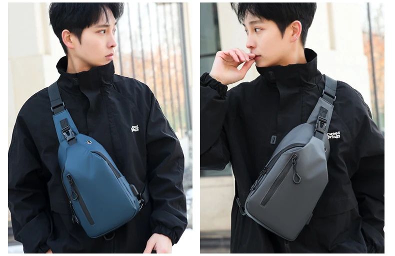 Men Nylon Crossbody Chest Bag