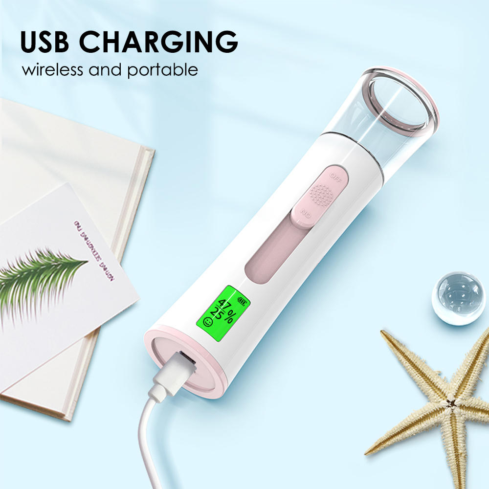 Cooler Facial Mister, Ultrasonic Nano Mist Sprayer & Moisturizer Steamer