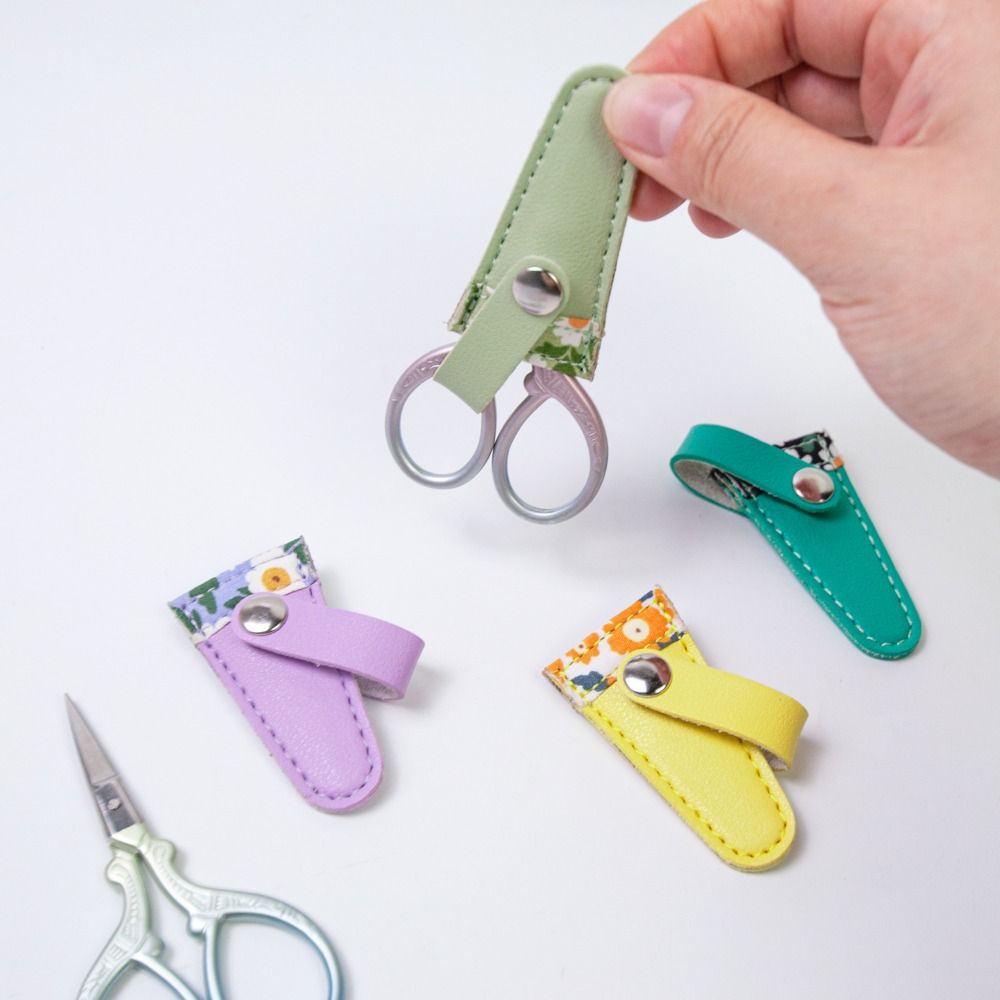 Premium Leather Embroidery Scissors Sheath, Protective Cover for Dead Skin Tweezers, Sewing Scissors, Durable Household