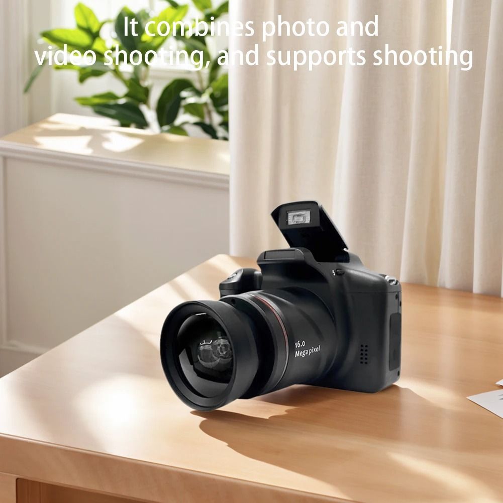 16MP Digital Camera Compact Vlogging Camera with 16X Zoom and LCD Screen