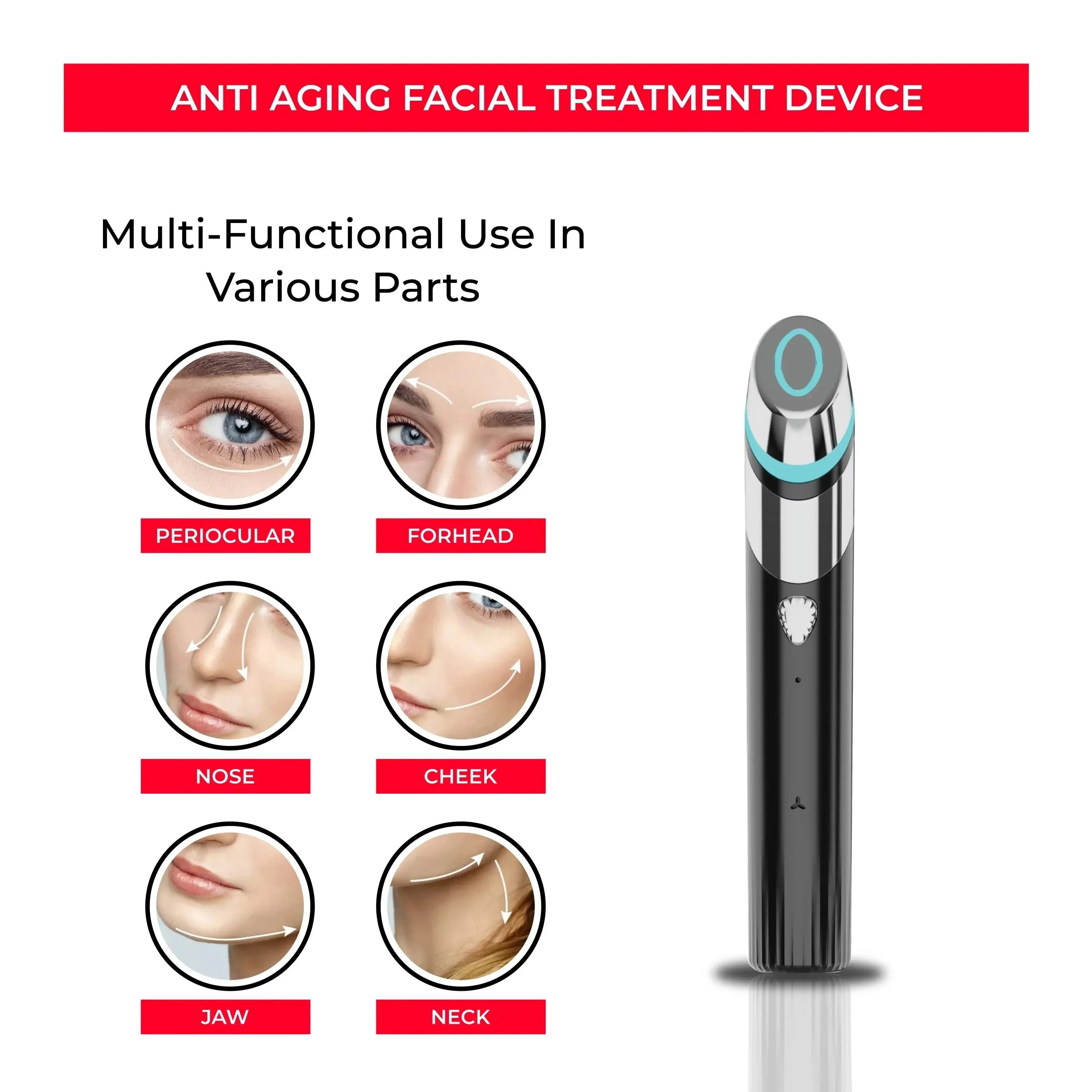 Microcurrent Facial Lift Device Anti Aging Skin Therapy Tool