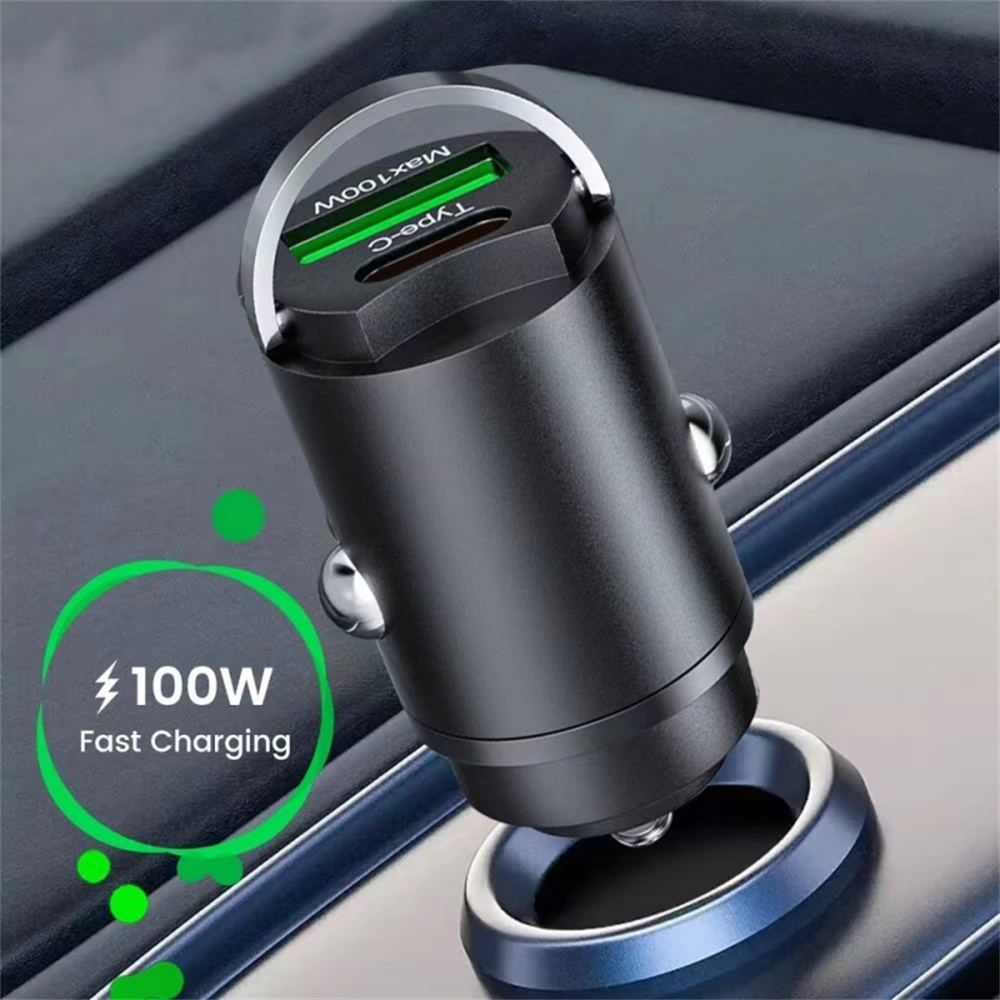 Fast Charging Type C Phone Adapter for iPhone, Samsung, Xiaomi, Huawei, Car Charger Socket