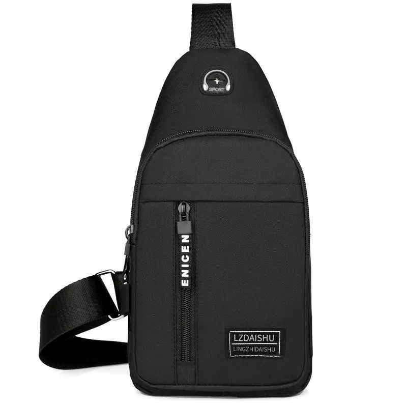 Mens Canvas Chest Bag Casual Crossbody Messenger Satchel