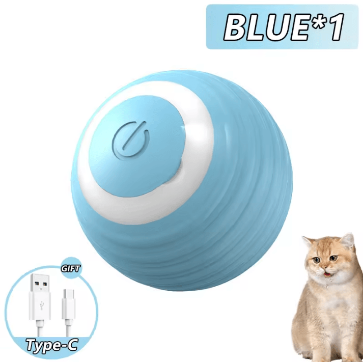 Interactive Rechargeable Rolling Ball Pet Toy – Smart Automatic Cat & Dog Imitation Mouse Toy