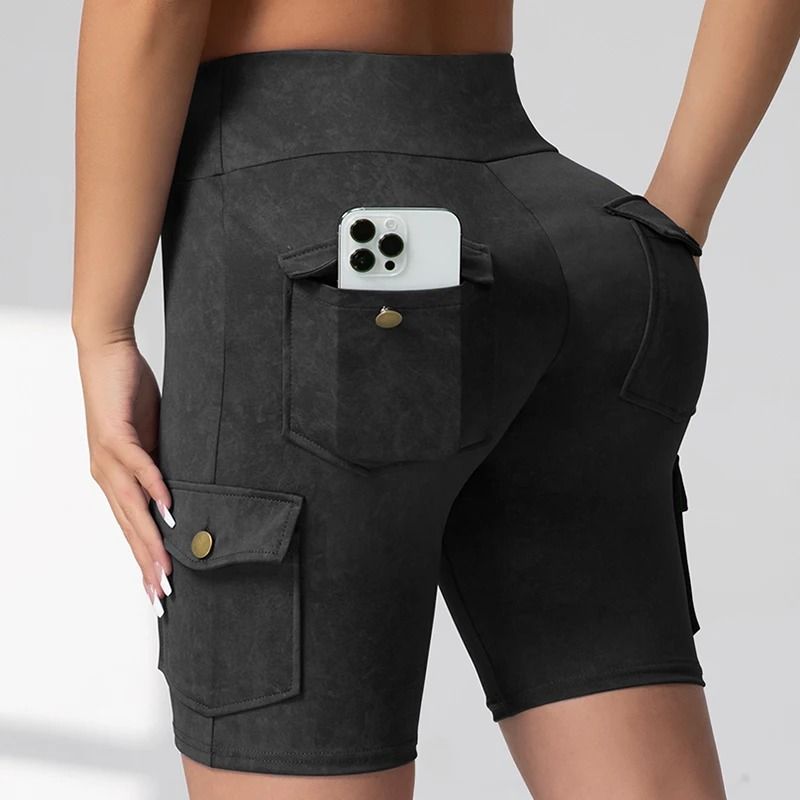 Womens Butt Lifting Leggings with Side Pocket and Washed Print Design