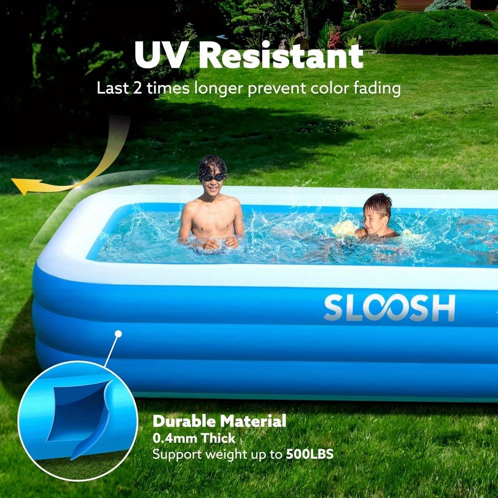Summer Family Pool for Summer, Full-Sized Inflatable Swimming Pool, Backyard Garden Lawn Enjoyment