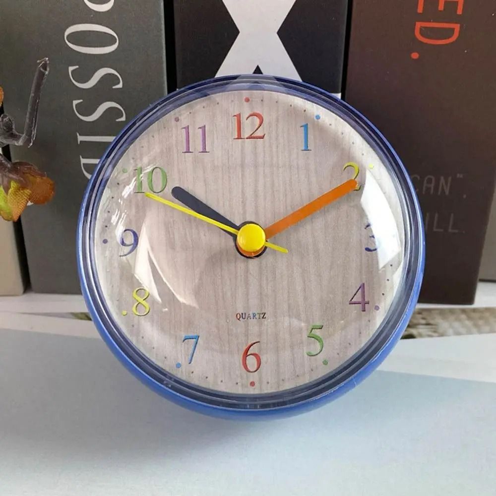 Waterproof Suction Clock Mini Bathroom Wall Clock Anti Fog Shower Timer