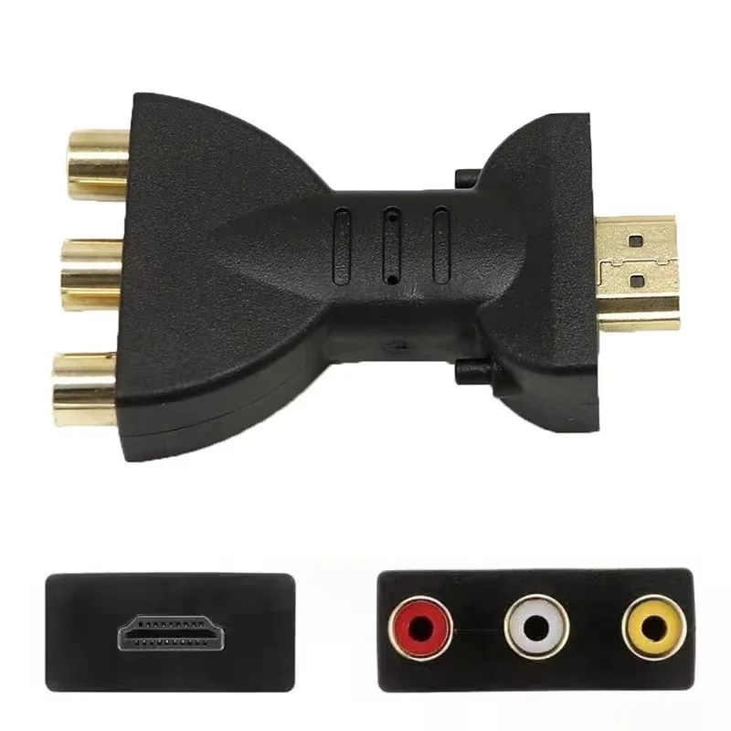 RCA to HDMI converter 1080P Plug-In Adapter, AV to HDMI adapter for Retro Devices