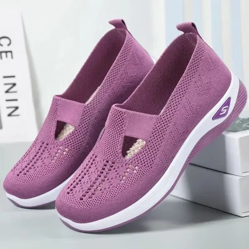 Women's Breathable Mesh Casual Shoes Soft-Sole Spring & Summer Single Shoes for Mothers