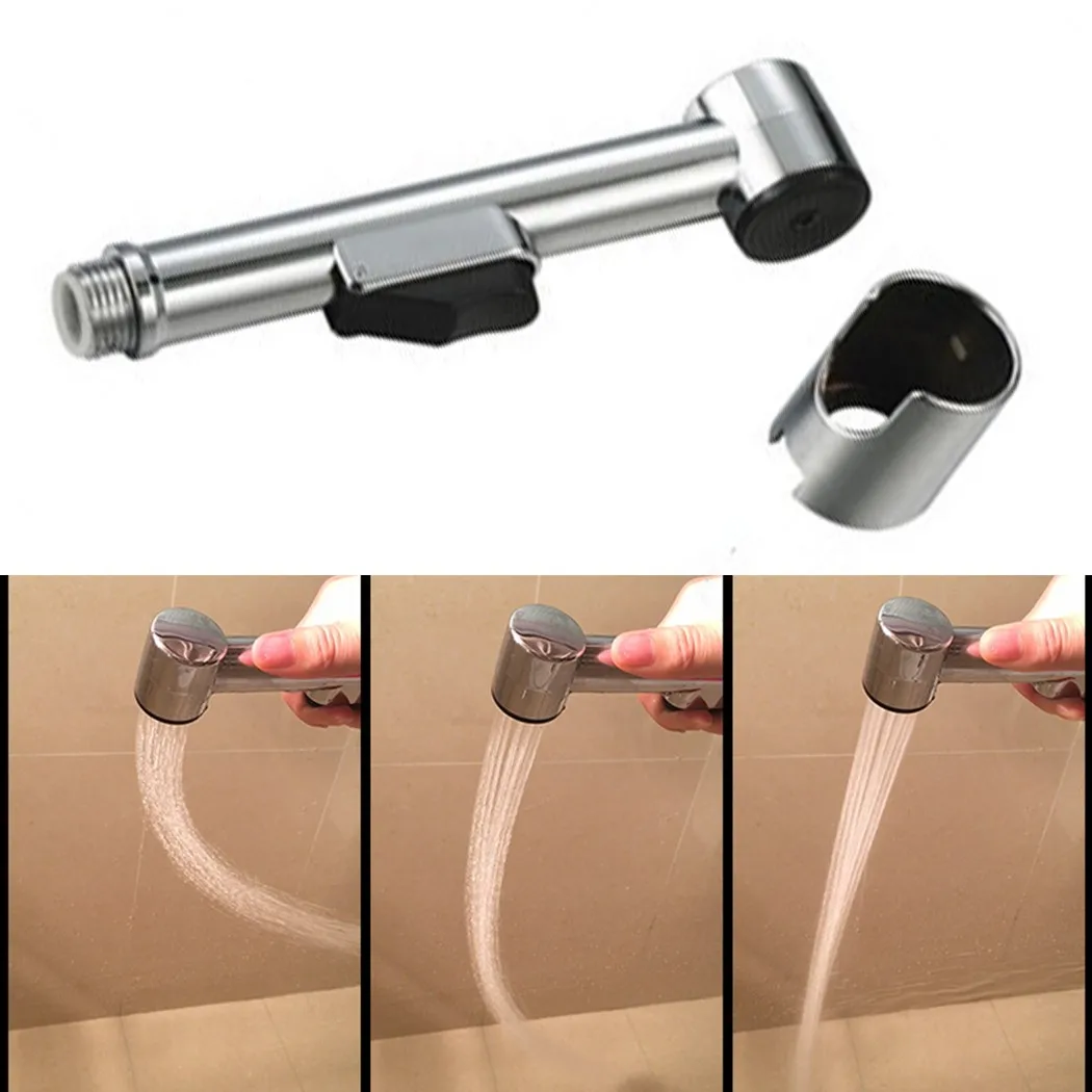 Adjustable Handheld Bidet Sprayer Set with Hose & Wall Mount for Hygienic Bathroom Cleaning