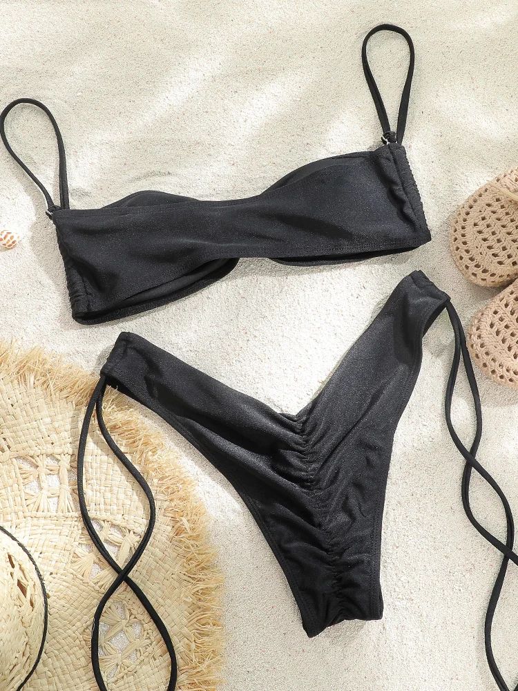 Womens High Cut String Bikini Set
